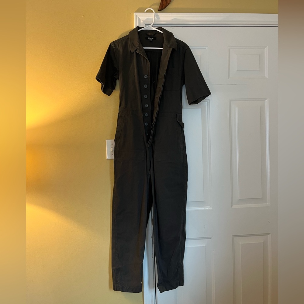 stoic jumpsuit grey womens
